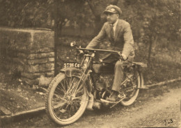 Moto Ancienne De Marque Modèle Type ? * Motos Motocyclette Transport * Photo Ancienne 11x7.8cm - Motorbikes