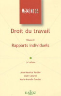 Droit Du Travail : Volume II : Rapports Individuels (2007) De Jean-Maurice Verdier - Droit