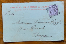 MANCHESTER ROYAL INFIRMARY - POST CARD - GREAT BRITAIN & IRELAND TO FLORENCE - 13 DIC 1900 - Covers & Documents