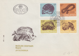 Yugoslavia 1985 Prehistoric Animal, Fossil, FDC - Préhistoriques