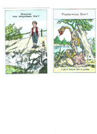 Lot 2 Cpm - Illustration Devinettes D'Epinal - Eve Serpent Lion - Garçon Oie Jouet -  Images Pellerin - Contes, Fables & Légendes