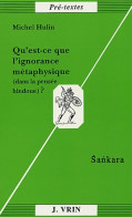 Qu'est-ce Que L'ignorance Métaphysique ? Sankara (2002) De Michel Hulin - Godsdienst