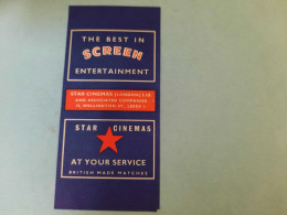 Matchbox Label Star Cinema's NEW - Zündholzschachteletiketten