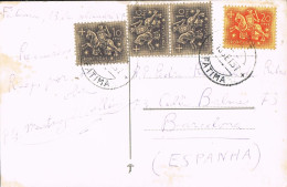 55338. Postal FATIMA (Portugal) 1957, Vista Animada Santuario De Fatima - Brieven En Documenten