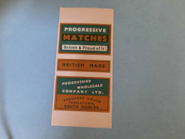 Matchbox Label Progressive Matches NEW - Zündholzschachteletiketten