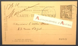 ● Maurice D'HULST Entier Postal 1894 Député Du Finistère Recteur Inst Catholique Paris à L'Abbé OLMER 23 Rue Bizet L.A.S - Politisch Und Militärisch