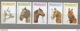 LAOS 1996 Fauna Horses MNH (**) Mi 1538-1542 #Fauna12 - Chevaux