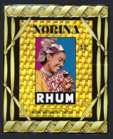 Ancienne étiquette  Rhum  Norina Marque Déposée Maison Malplanche Sartilly Manche 50  Seul Concessionnaire " Femme" - Rum