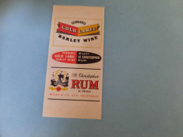 Matchbox Label Willey's St Christopher Rum NEW - Boites D'allumettes - Etiquettes