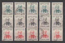 REPUBBLICA:  1972  G. MAZZINI  -  S. CPL. 3  VAL  US. -  RIP. 5  VOLTE  -  SASS. 1168/70 - 1971-80: Used