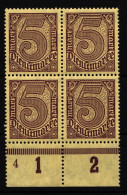 Deutsches Reich Dienstmarken 33 Postfrisch Unterrand 4er Block #HT809 - Service