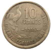 FRANCE.... 10 Francs Guiraud 1955 - Pièce Non Nettoyée Et Patinée (voir Images - 10 Francs