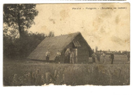 X2068) PAVIA CARTOLINA  VIAGGIATA  SCUDERIA DA CAMPO POLIGONO ROVINATA LATO INFERIORE - Pavia