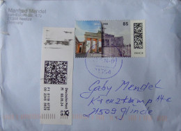 Germany - 2024 - Mi:DE 3808, Sn:DE 3383, Yt:DE 3589 With Additional Postage (postlabel) On Envelope-look Scan - Lettres & Documents