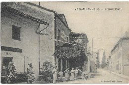 CPA - VARAMBON - Grande Rue - Animée - Restaurant Tabac - Unclassified