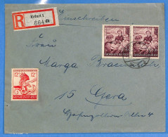 Allemagne Reich 1945 - Lettre Einschreiben De Erfurt - G33957 - Storia Postale