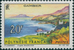 French Polynesia 1964 Sc#215,SG42 20f Landscape Gambier MNH - Other & Unclassified