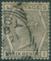 Great Britain 1881 SG161 6d Grey QV ISSI Plate 17 Crown Wmk FU (amd) - Autres & Non Classés