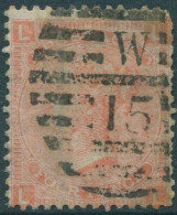 Great Britain 1865 SG93 4d Dull Vermilion QV LLLL Plate 7 FU (amd) - Other & Unclassified