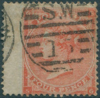 Great Britain 1862 SG80 4d Pale Red QV GSSG FU (amd) - Other & Unclassified