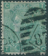 Great Britain 1867 SG117 1s Green QV CTTC Plate 5 FU (amd) - Sonstige & Ohne Zuordnung