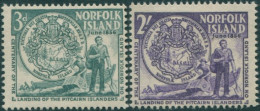 Norfolk Island 1956 SG19-20 Landing Set MNH - Norfolkinsel