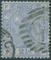 Great Britain 1881 SG157 2½d Blue QV FJJF Crown Wmk Plate 21 FU (amd) - Other & Unclassified