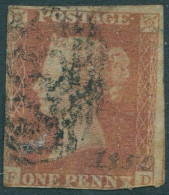 Great Britain 1854 SG8 1d Red-brown QV **FD Imperf FU (amd) - Non Classés