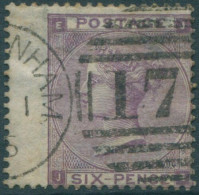 Great Britain 1862 SG84 6d Lilac QV EJJE FU (amd) - Sonstige & Ohne Zuordnung