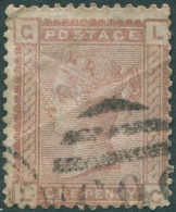 Great Britain 1880 SG166 1d Venetian Red QV GLLG FU Creases (amd) - Other & Unclassified