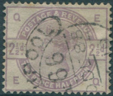 Great Britain 1883 SG190 2½d Lilac QV FU (amd) - Andere & Zonder Classificatie