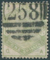 Great Britain 1883 SG196 1s Dull Green QV FU (amd) - Other & Unclassified