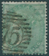 Great Britain 1856 SG72 1s Green QV #1 FU (amd) - Other & Unclassified