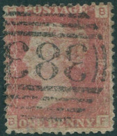 Great Britain 1858 SG43 1d Red QV FBBF Plate 83 Fine Used (amd) - Unclassified