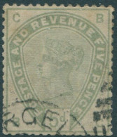 Great Britain 1883 SG193 5d Dull Green QV FU (amd) - Other & Unclassified
