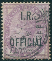 Great Britain Official 1882 SGO3 1d Lilac QV I.R. OFFICIAL Ovpt #2 FU (amd) - Other & Unclassified