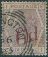 Great Britain 1883 SG162 6d On 6d Lilac QV FU (amd) - Other & Unclassified