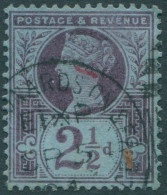 Great Britain 1887 SG201 2½d Purple/blue QV #4 FU (amd) - Other & Unclassified