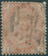 Great Britain 1881 SG163 1s Orange-brown QV FJJF Plate 13 Crown Wmk Trim FU (amd - Other & Unclassified