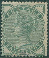 Great Britain 1880 SG164 ½d Deep Green QV MLH (amd) - Andere & Zonder Classificatie