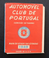 Portugal 1949 Carte Routière ACP Automóvel Clube Pub Assurance La Préservatrice Insurance Pneus Mabor Tires Pub Road Map - Cartes Routières