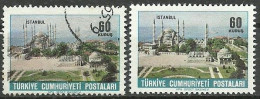 Turkey; 1965 Tourism 60 K. ERROR "Shifted Print" - Used Stamps