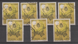 REPUBBLICA:  1973  PALLADIO  -  £. 90  POLICROMO  US. -  RIP. 7  VOLTE  -  SASS. 1215 - 1971-80: Used