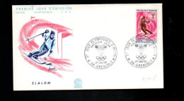 FDC 1968 J O GRENOBLE - SLALOM - 1960-1969