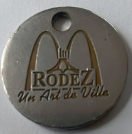 Jeton De Caddie - M - ONET LE CHATEAU - RODEZ Un Art De Ville - En Métal - (1) - - Trolley Token/Shopping Trolley Chip