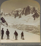 Chamonix 1901 * Cordée Sur Le Glacier Des Périades * Photo Stéréoscopique - Photos Stéréoscopiques