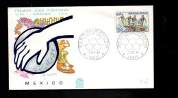 FDC 1968 J O MEXICO - 1960-1969