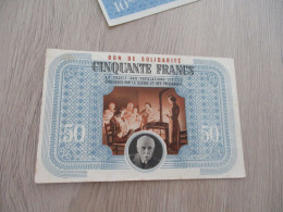 VM Bon De Solidarité Etat Neuf 50 Francs - Notgeld