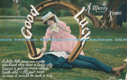 R169345 Greetings. A Merry Xmas. A Man With Woman. Welch. 1907 - Monde