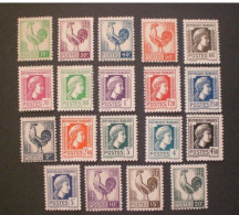 STAMPS FRANCIA 1944 SERIE DALGER COP ET MARIANNE MNH - MNG - Neufs
